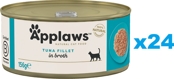 Produktbild von APPLAWS Cat Adult Thunfischfilet in Brühe - 24 x 156 g