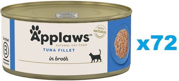 Produktbild von APPLAWS Cat Adult Thunfischfilet in Brühe - 72 x 70 g