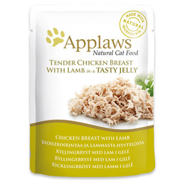 Produktbild von Applaws Cat Jelly Pouch Hähnchenbrust mit Lamm - 16 x 70 g