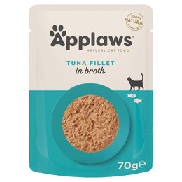 Produktbild von Applaws Cat Natural in Brühe Thunfischfilet - 12 x 70 g