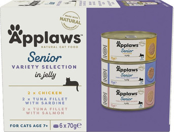 Produktbild von APPLAWS Cat Senior MIX selection - 6 x 70 g