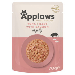 Produktbild von Applaws Cat Thunfischfilet mit Lachs in Gelee - 16 x 70 g