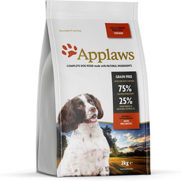 Produktbild von Applaws Dog Adult Small & Medium Breed Huhn Trockenfutter - 2 x 2 kg