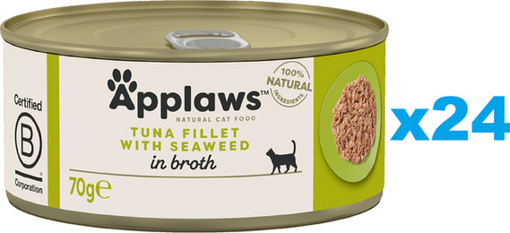 Produktbild von Applaws Dose Thunfischfilets und Meeresalgen - 24 x 70 g