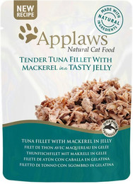 Produktbild von Applaws Gelee 70g Beutel Katzennassfutter 32 x 70 Gramm Thunfisch&Makrel