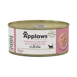 Produktbild von Applaws Katze Dose Thunfischfilets und Garnelen - 24 x 156 g