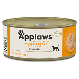 Produktbild von Applaws Katzenfutter in Brühe Hühnchenbrust & Käse - 24 x 156 g