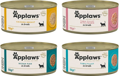 Produktbild von Applaws Katzenfutter in Brühe Mixpaket - 24 x 156 g