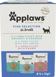 Applaws Multipack Katzenfutter - Frischebeutel - Fish in Broth - 12 x 70 g – Bild 1 von 5