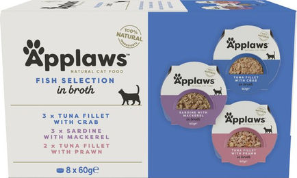 Applaws Multipack Katzenfutter - Frischebeutel - Fish Selection - 8 x 60 g – Bild 1 von 5