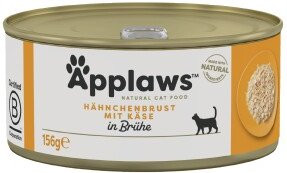 Produktbild von Applaws Nassfutter Katze Adult Hühnerbrust mit Käse in Brühe - 24 x 156 g