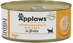 Produktbild von Applaws Nassfutter Katze Adult Hühnerbrust mit Käse in Brühe - 24 x 70 g