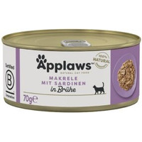 Produktbild von Applaws Nassfutter Katze Adult Makrele mit Sardine in Brühe - 96 x 70 g
