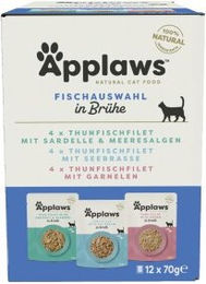 Produktbild von Applaws Nassfutter Katze Adult Multipack Fischvariation 48x70 g