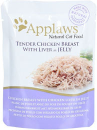 Produktbild von Applaws Pouch Huhn mit Hühnerleber in Gelee - 16 x 70 g