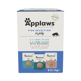 Produktbild von Applaws Premium Natural Nassfutter für Katzen Fischauswahl in Gelee - 12 x 70 g