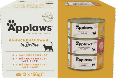 Produktbild von Applaws Probiermix Huhn in Brühe Katzenfutter - 12 x 156 g