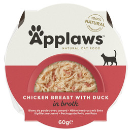 Produktbild von Applaws Schale saftige Hühnerbrust mit Ente - 10 x 60 g