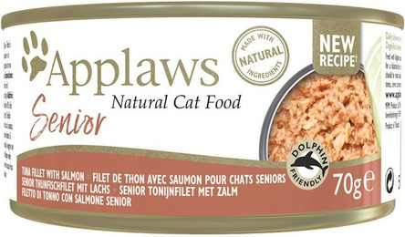 Produktbild von Applaws Senior Gelee 70g Katzennassfutter Sparpaket 48 x 70 Gramm Thunfisch/Lachs
