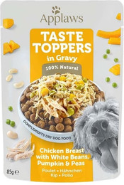 Produktbild von APPLAWS Taste Toppers Hähnchenbrust, Bohnen, Kürbis in Gelee 85 g
