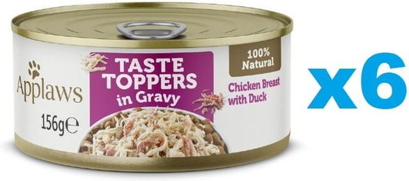 Produktbild von APPLAWS Taste Toppers Hähnchenbrust und Ente - 6 x 156 g