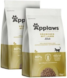 Produktbild von Applaws Trockenfutter Katze Adult Huhn mit Lamm - 2 x 2 kg