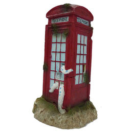 Produktbild von Aqua Della Aquariumdekoration Telefonzelle rot