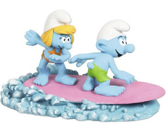 Produktbild von Aqua Della Figur Die Schlümpfe auf dem Surfwasser