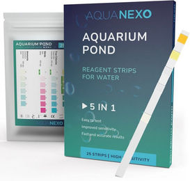 AquaNexo Aquarium-Wassertest Aquanexo 5in1 Aquarium Teststreifen – Wassertest, 25 Stück, Schnelltest für Zuhause – Bild 1 von 5