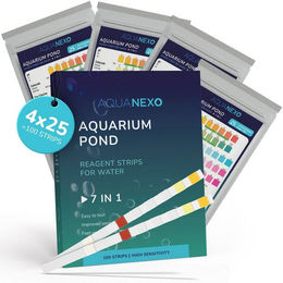 Produktbild von AquaNexo Aquarium-Wassertest Aquanexo 7in1 Aquarium Teststreifen – Wassertest 100 Stück