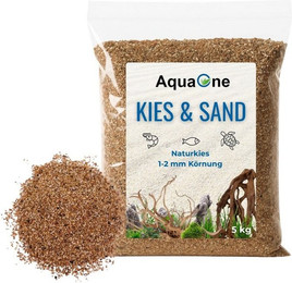 Produktbild von AquaOne Aquarienkies Bernstein Quarzkies 1-2 mm - 5 kg