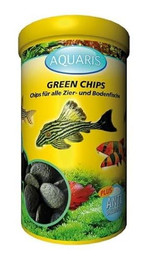 Produktbild von AQUARIS Green Chips Aquarium Fischfutter für Welse - 125 g