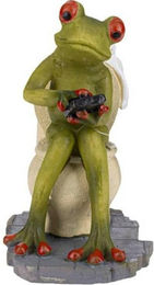 Produktbild von Aquariumdekoration Aquavie Fun Grenouille Wc