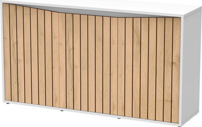 Produktbild von Aquatlantis Splendid 300 Weiß/Eiche geriffelt Schrank - 1 Stk