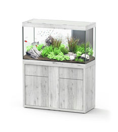 Produktbild von Aquatlantis Sublime 335 120x50cm Aquarium mit Unterschrank Esche weiß