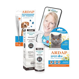 Produktbild von ARDAP Floh- und Zeckenschutz Paket für Katzen M