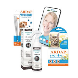 Produktbild von ARDAP Floh- und Zeckenschutz Paket für Katzen S