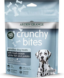 Produktbild von Arden Grange Crunchy Bites Sensitive Weißfisch & Kartoffel - 10 x 225 g