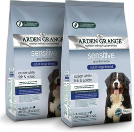 Produktbild von Arden Grange Getreidefrei Weißfisch & Kartoffel Sensitive Large Breed Adult - 2 x 12 kg