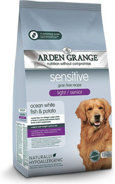 Produktbild von Arden Grange Getreidefrei Weißfisch & Kartoffel Sensitive Light/Senior - 12 kg