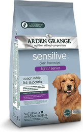 Produktbild von Arden Grange Getreidefrei Weißfisch & Kartoffel Sensitive Light/Senior - 4 x 2 kg