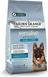 Produktbild von Arden Grange Getreidefrei Weißfisch & Kartoffel Sensitive Puppy Junior - 4 x 2 kg