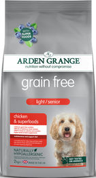 Produktbild von Arden Grange Huhn & Superfoods Grain Free Light/Senior - 2 kg
