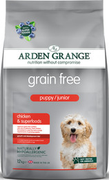 Produktbild von Arden Grange Huhn & Superfoods Grain Free Puppy/Junior - 2 x 12 kg
