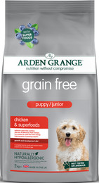 Produktbild von Arden Grange Huhn & Superfoods Grain Free Puppy/Junior - 4 x 2 kg