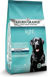 Produktbild von Arden Grange Light mit frischem Huhn & Reis - 2 x 12 kg