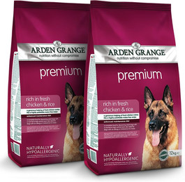 Produktbild von Arden Grange Premium Reich an frischem Huhn & Reis Adult - 2 x 12 kg