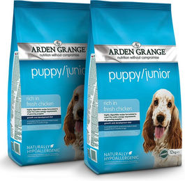 Produktbild von Arden Grange Puppy Junior Reich an frischem Huhn - 2 x 12 kg