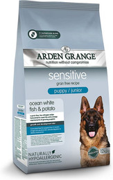 Produktbild von Arden Grange Sensitive Puppy/Junior Trockenfutter Weißfisch & Kartoffel - 12 kg