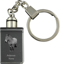 Produktbild von Ardennes Horse - Crystal pendant with photo of a horse, illuminated pendant, unique gift by Art-Dog brand transparent